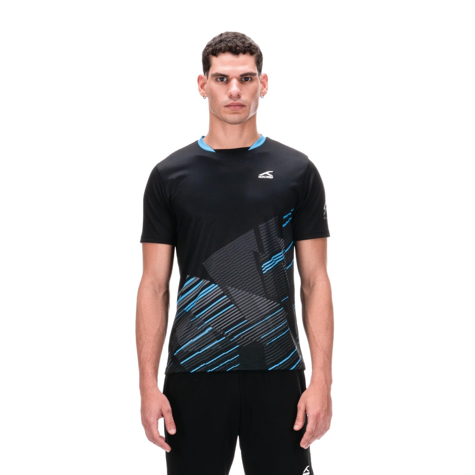 hundred HNDRD Unisex Skyline Motion T-Shirt |Advanced Moisture Transfer | Rapid-Dry | Temperature Control | Air-Dry Tech |Badminton | Football |Pickleball | Running |All Sports and Fitness-picture-54