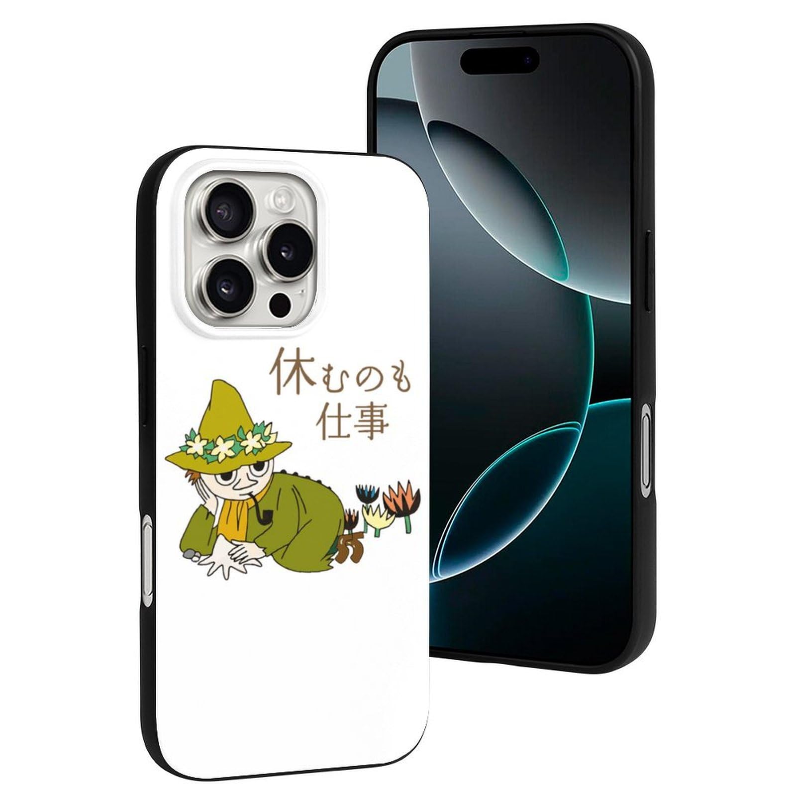 スナフキンブラックL Amazon.co.jp: iPhone16 Pro 用 ケース ムーミン スナフキン