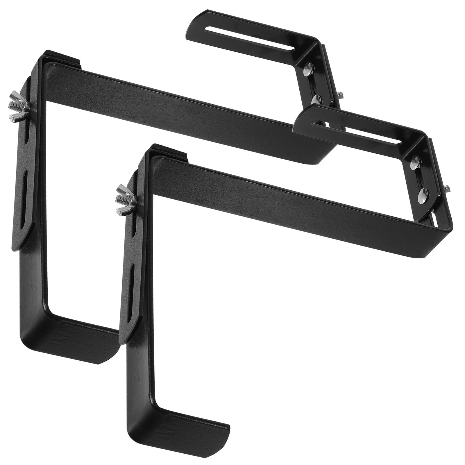Colgador de macetas ajustable MAGICLULU de hierro negro para barandillas exteriores de balcón