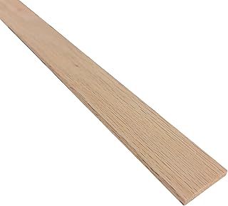 1/4" x 1-1/2" x 6' Red Oak Board, Solid American Hardwood, Unfinished, Thin Sawn, Perfect for Slat Wall, Woodworking, or Edging (5)