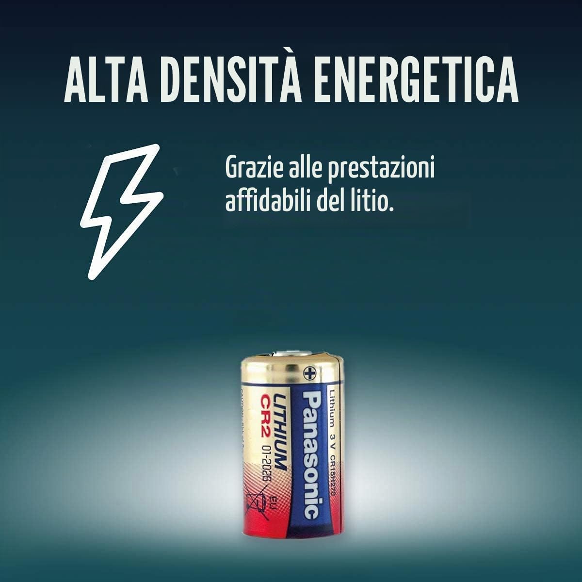 Batteria al litio Panasonic CR123 3V compatibile DL CR123A EL123AP CR17345 K123LA Batteria al litio Panasonic CR123 3V compatibile DL CR123A EL123AP CR17345 K123LA