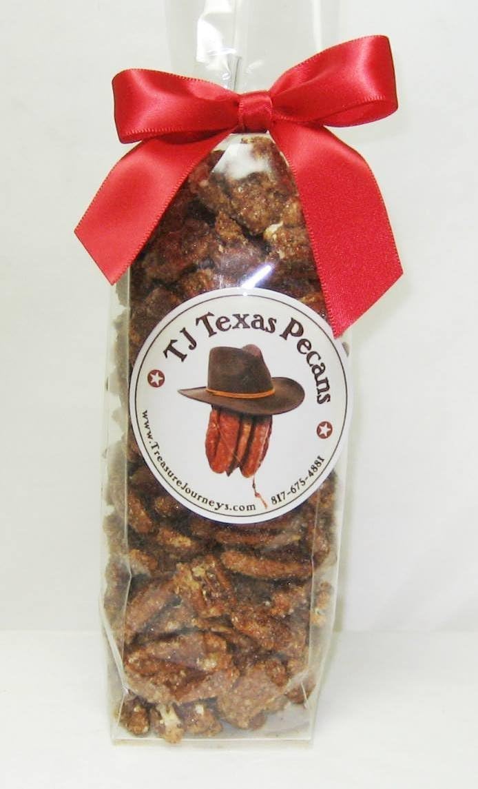 Cinnamon Coated TJ Texas Pecans Nut Gift Bag