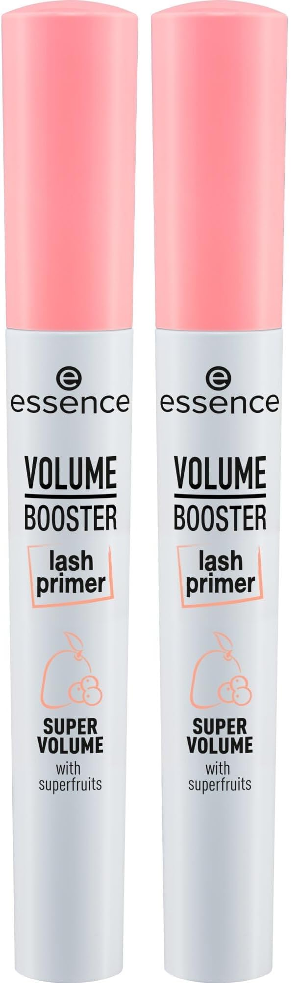 essence VOLUME BOOSTER lash primer, Wimperntusche, Weiss, volumengebend, grundierend, mit Ölen, vegan, ohne Mikroplastikpartikel, Nanopartikel frei, ohne Alkohol, 2er Pack (7ml)