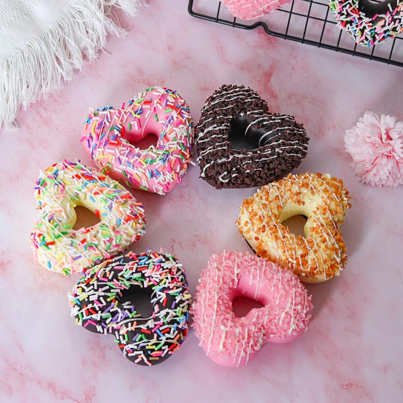 6 imanes decorativos forma corazón para refrigerador miniatura 4
