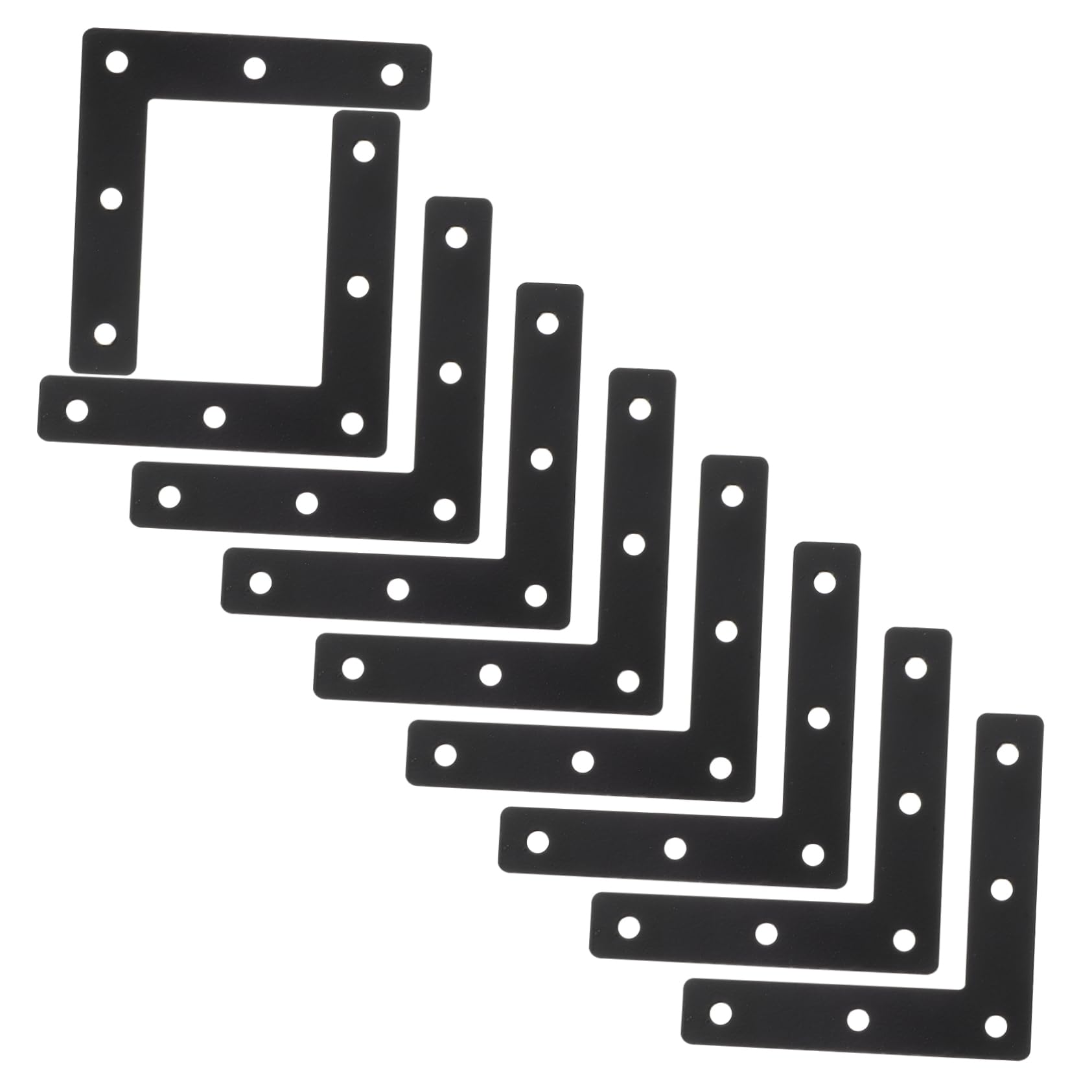MUSISALY 20 Pcs L-Type Repair Board Flat Brackets Right Angle Corner Brackets Furniture Flat Brace Bracket Table Corner Bracket Flat Corner Braces Furniture Fixing Plate Cold Rolled Steel