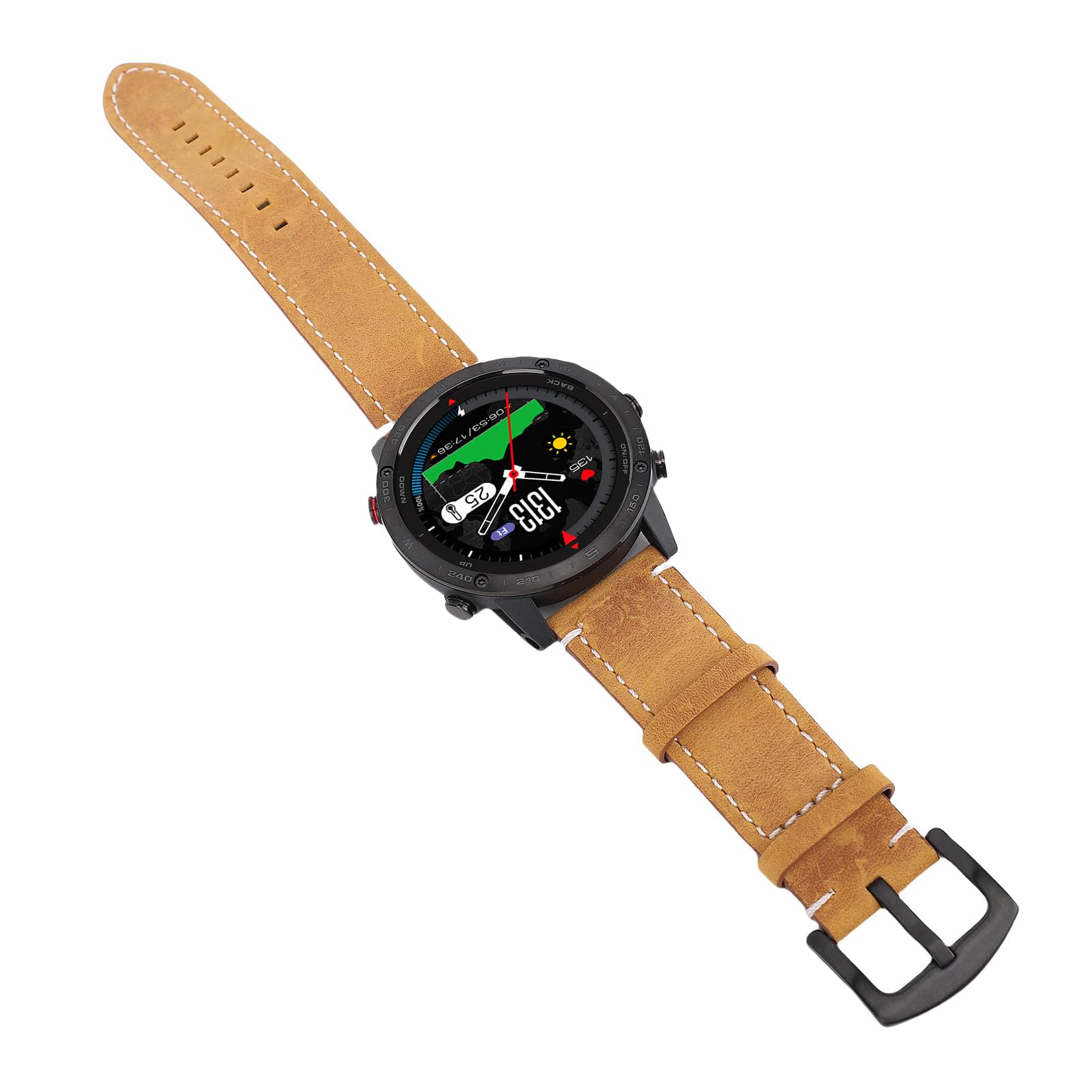 Smartwatch da Uomo Dispositivo Sportivo Avanzato per Fitness 1,3 Pollici Impermeabile per Immersioni Corsa Nuoto Lega di Silicone Ti