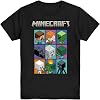 Minecraft Boys Video Game T-Shirt - Black and Green Creeper Face - Official Shirt