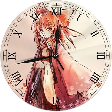 Amazon 東方project 掛け時計 壁時計 壁掛け時計 かけ時計 静音 音無し シンプル デザイン おしゃれ 連続秒針 電池式 部屋装飾 インテリア 丸形 時計 直径約25cm 置き時計 掛け時計 オンライン通販