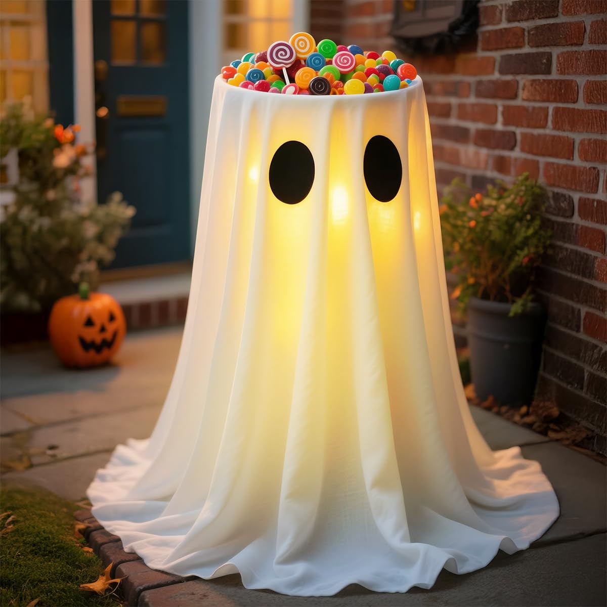 Amazon.com: USB Powered Halloween Ghost Candy Bowl Stand w/ 8-Mode