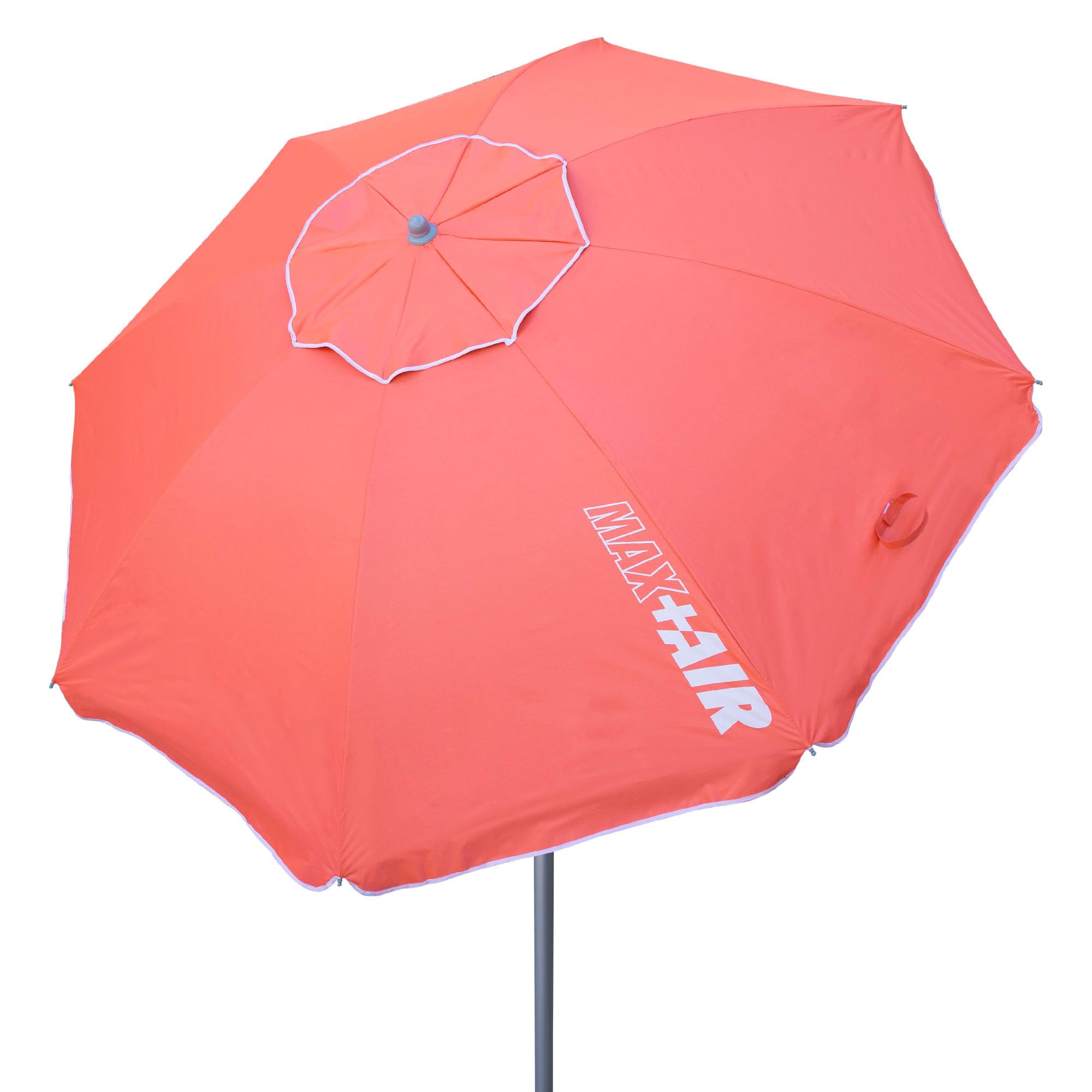 AKTIVE Koralowy składany parasol plażowy przeciwwiatrowy Ø200, ze srebrną powłoką i ochroną przed promieniowaniem UV 50, parasol plażowy, duży parasol przeciwsłoneczny, parasol plażowy (62244), koral,