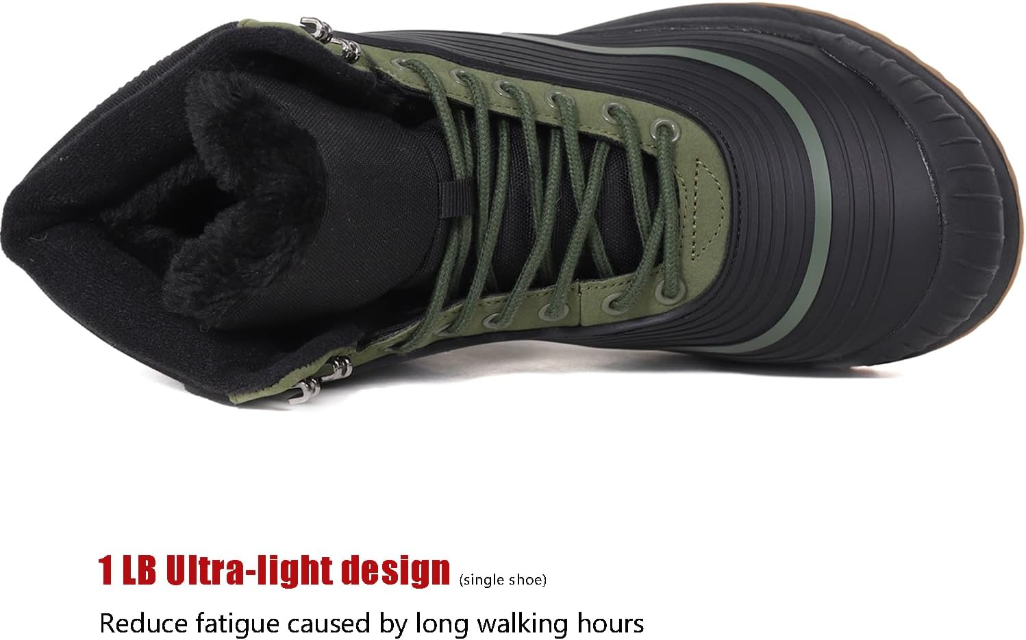 ulogu Snow Boots for Men Women丨Insulated Waterproof Fur Lined Booties丨Non Slip Lightweight Winter Shoes - Image 7