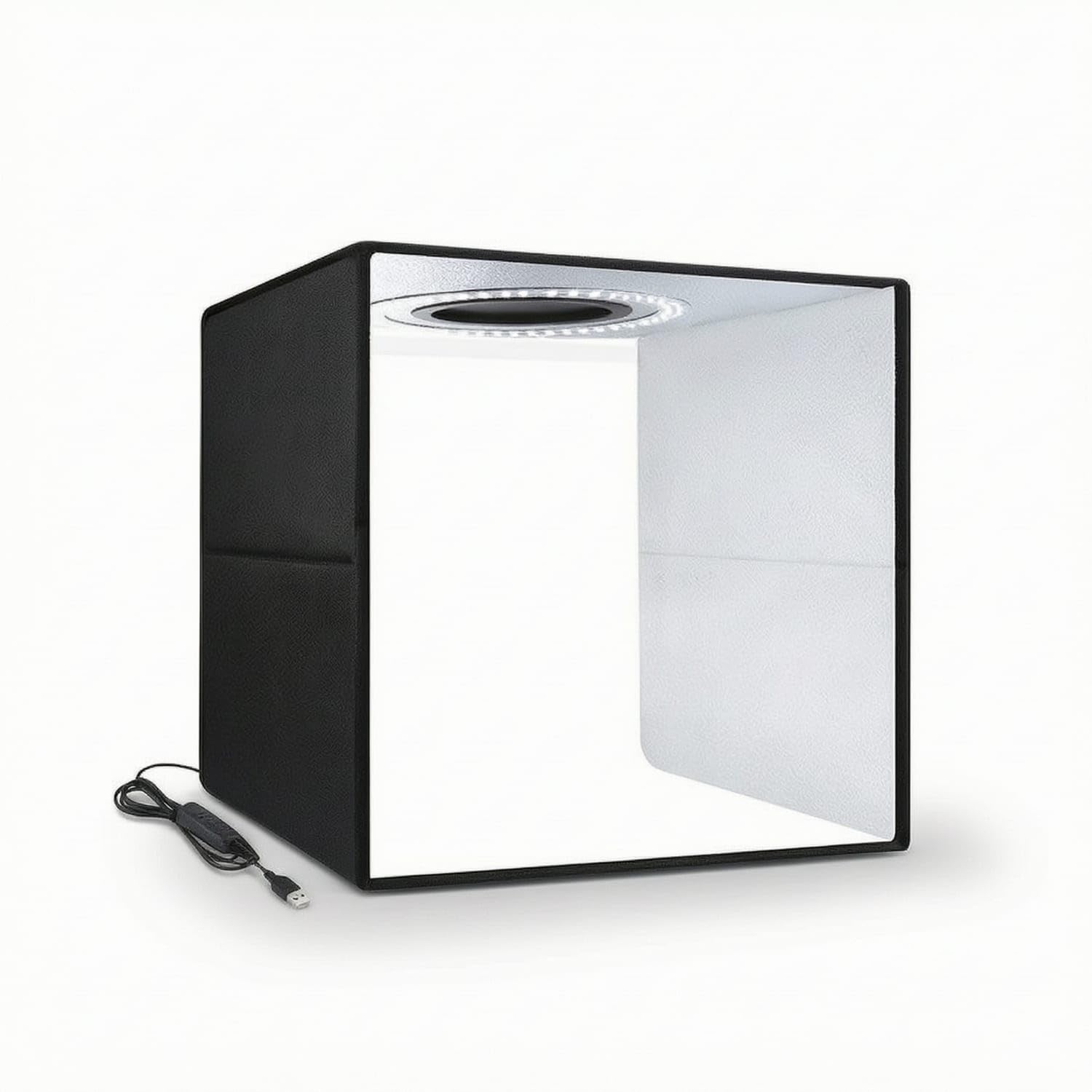 tabletop light box with diffusion panel cloth usb-powered | photo studio light box tri-color foldable photo studio portable for sellers, crafters, product photography, 30-30-30cm