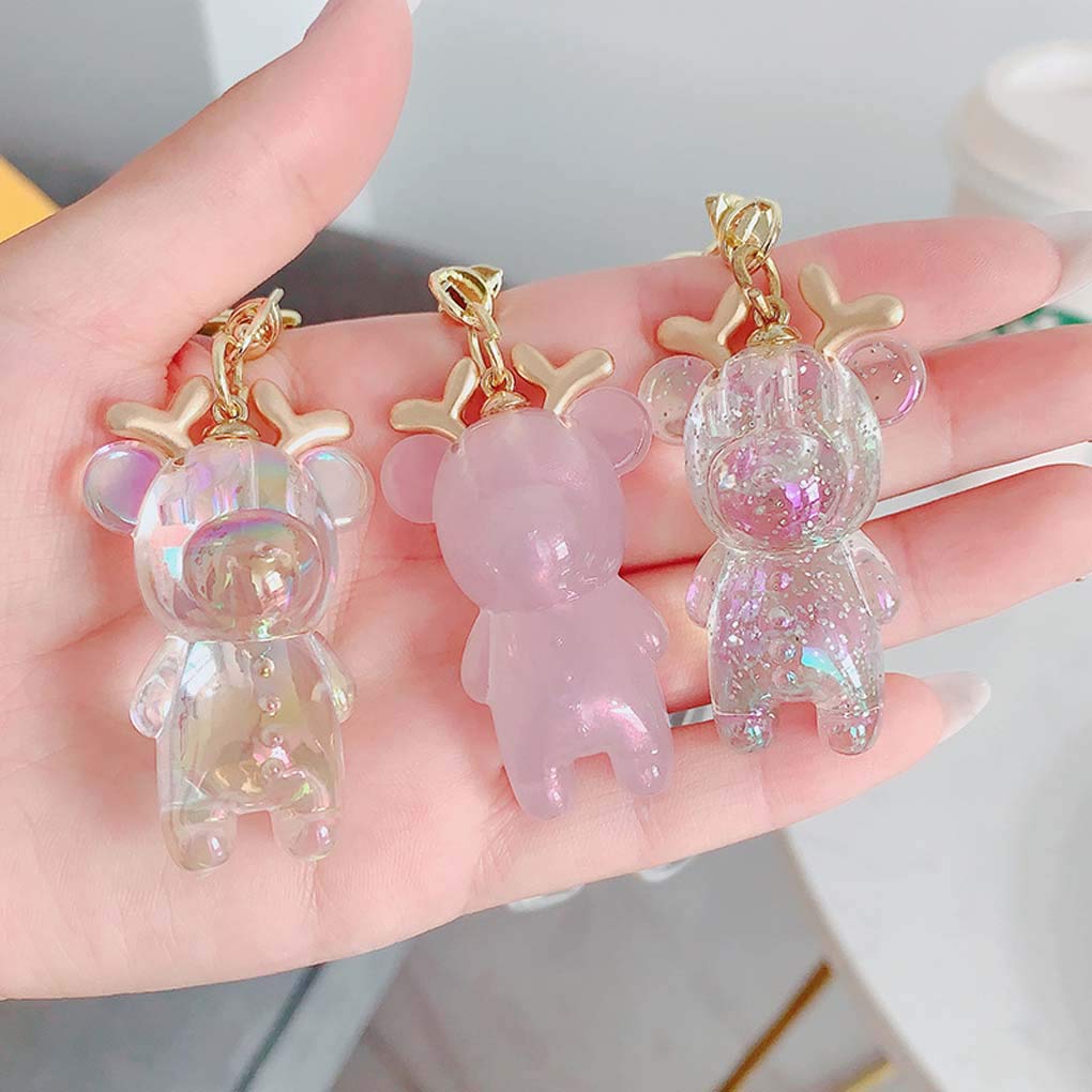 Amazon.co.jp: キーホルダー,かわいい透明アクリルクラウンクマ