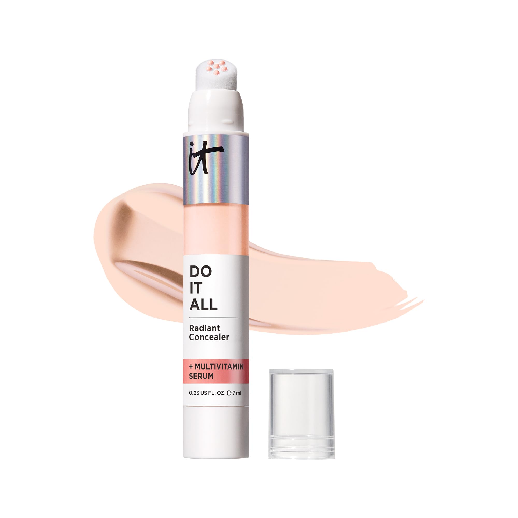 IT Cosmetics Radiant Concealer with Medium Coverage, Enriched with Vitamins B3, B5 and E, Do It All Concealer, 7Ml