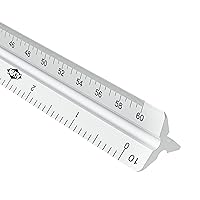 Vista 2 de ALVIN Escala triangular de aluminio de 12 pulgadas, modelo 2200M-2, regla para dibujo y dibujo, ideal para estudiantes y profesionales, aluminio