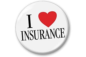 I Heart Insurance Button, Large 3 Inch, I Love Insurance, Funny Halloween Costume Button