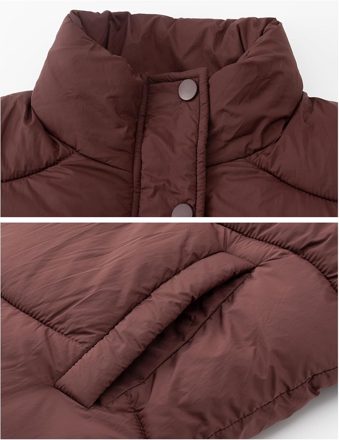 Women's Oversized Puffer Vest Zip Up Winter Casual Warm Lightweight Sleeveless Padded Jackets - Image 7