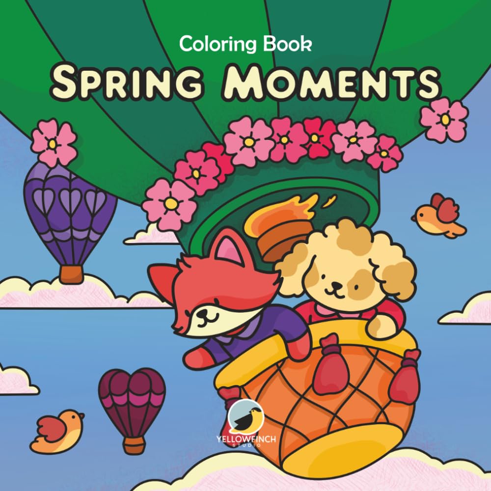 Spring Moments Cozy Garden Moments Coloring Book for Teens & Adults: 40 Bold & Easy Spring Scenes | Peaceful Garden Escapes, Slow Living Vibes & Gentle Aesthetic Designs