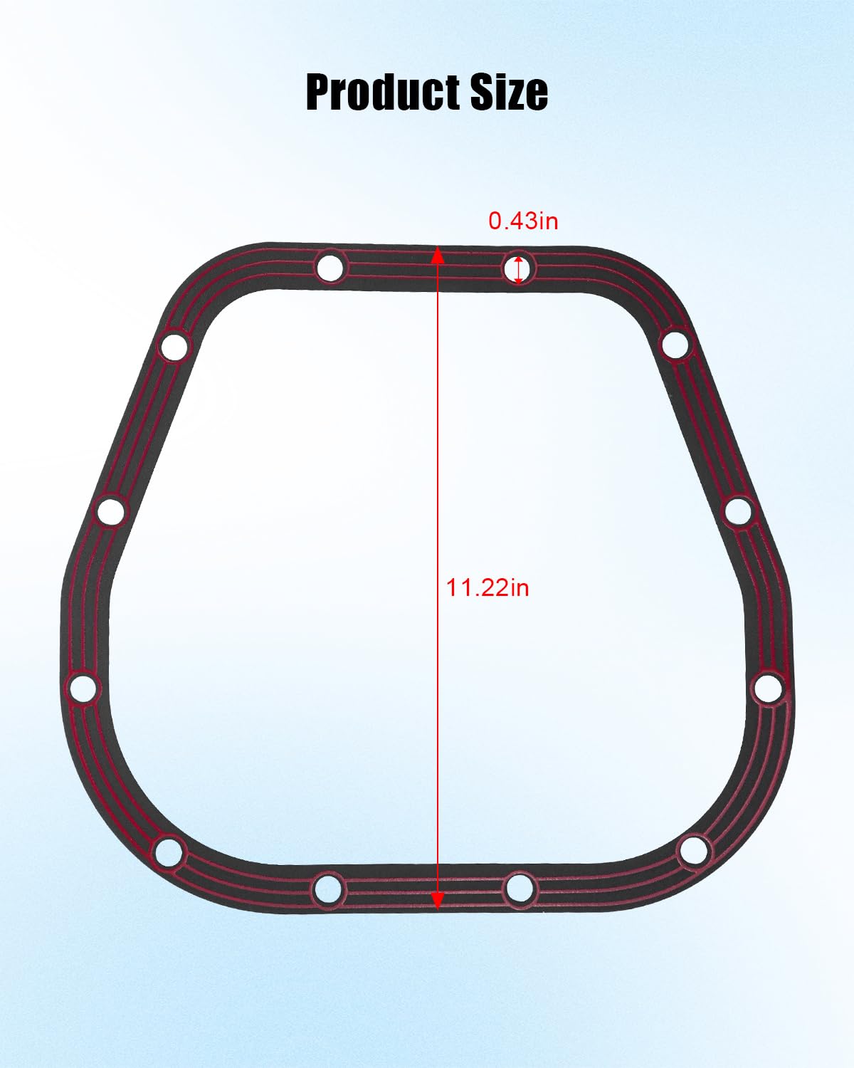 9.75" Differential Cover Gasket Fit for Ford F-150 F150 with 9.75" Differential 1997-2024 Replace LLR-F975, Rear End Gasket with Steel Core and Rubber Shell
