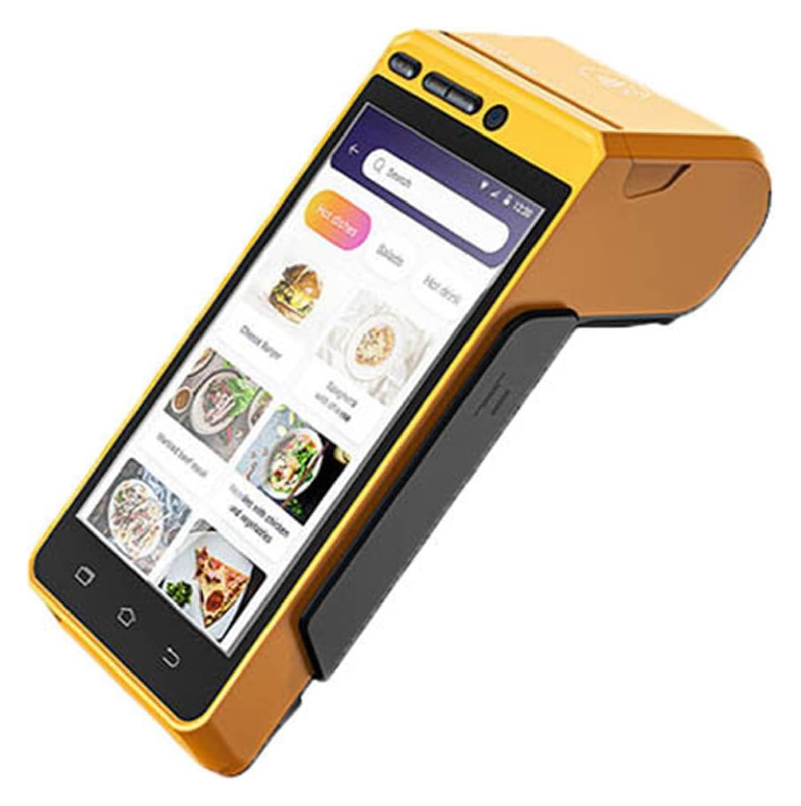Terminale portatile di pagamento intelligente Mobile, Bluetooth Printing Cash Register All in One Touch Smart Pos Machine, portatile