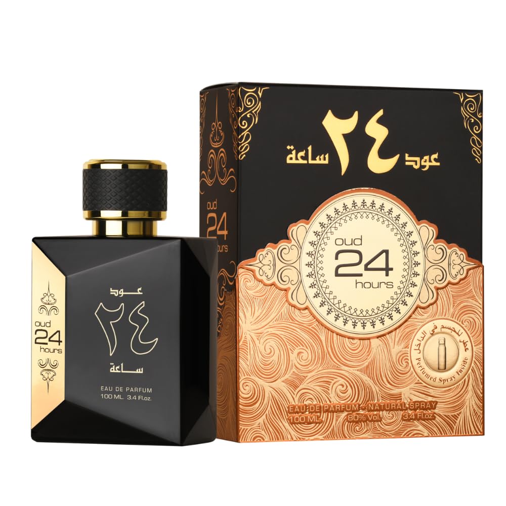 Ard al Zaafaran Oud 24 hours 100ML Arabian Perfume Spray Lemon Fruity Chocolate Vanilla Agar woody Musk Amber by