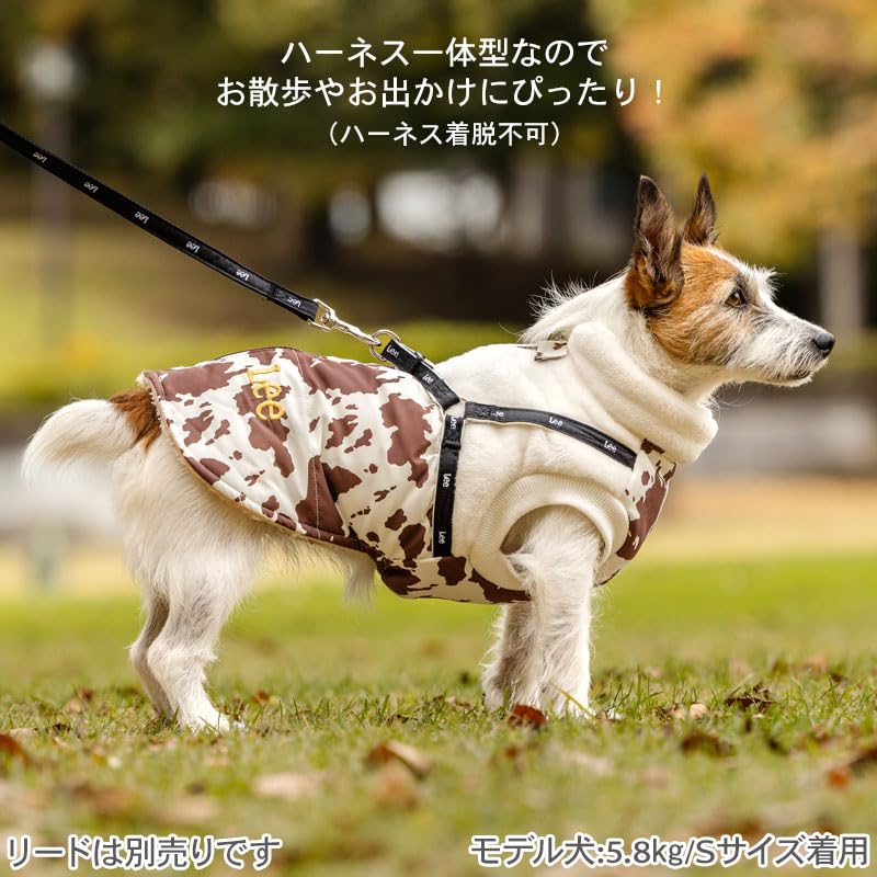 Amazon | ペットパラダイス 犬 服 冬 牛柄 アウターハーネス Lee