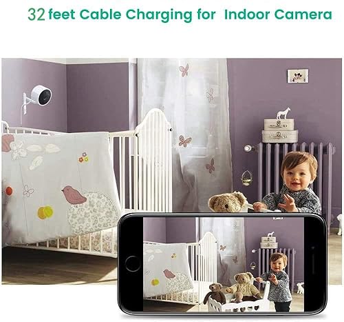 Miniatura 5 de Cable de extensión de alimentación de 32 pies (32.8 ft), compatible con Wyze CamWyze Cam Pan, cámara Yi, NestCam interior, cámara Blink XT, cámara