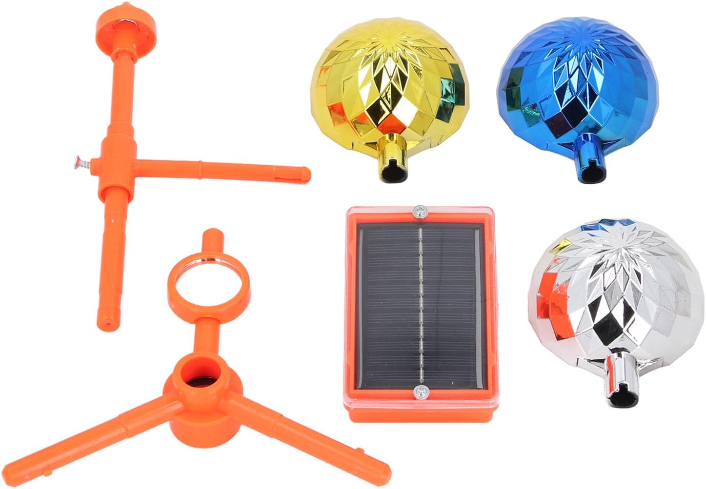Aramox Bird Reflect Deterrent, Solar Powered Sound Light Device, Rotating Visual Scarer for Gardens, Roofs, Orchards, Fields