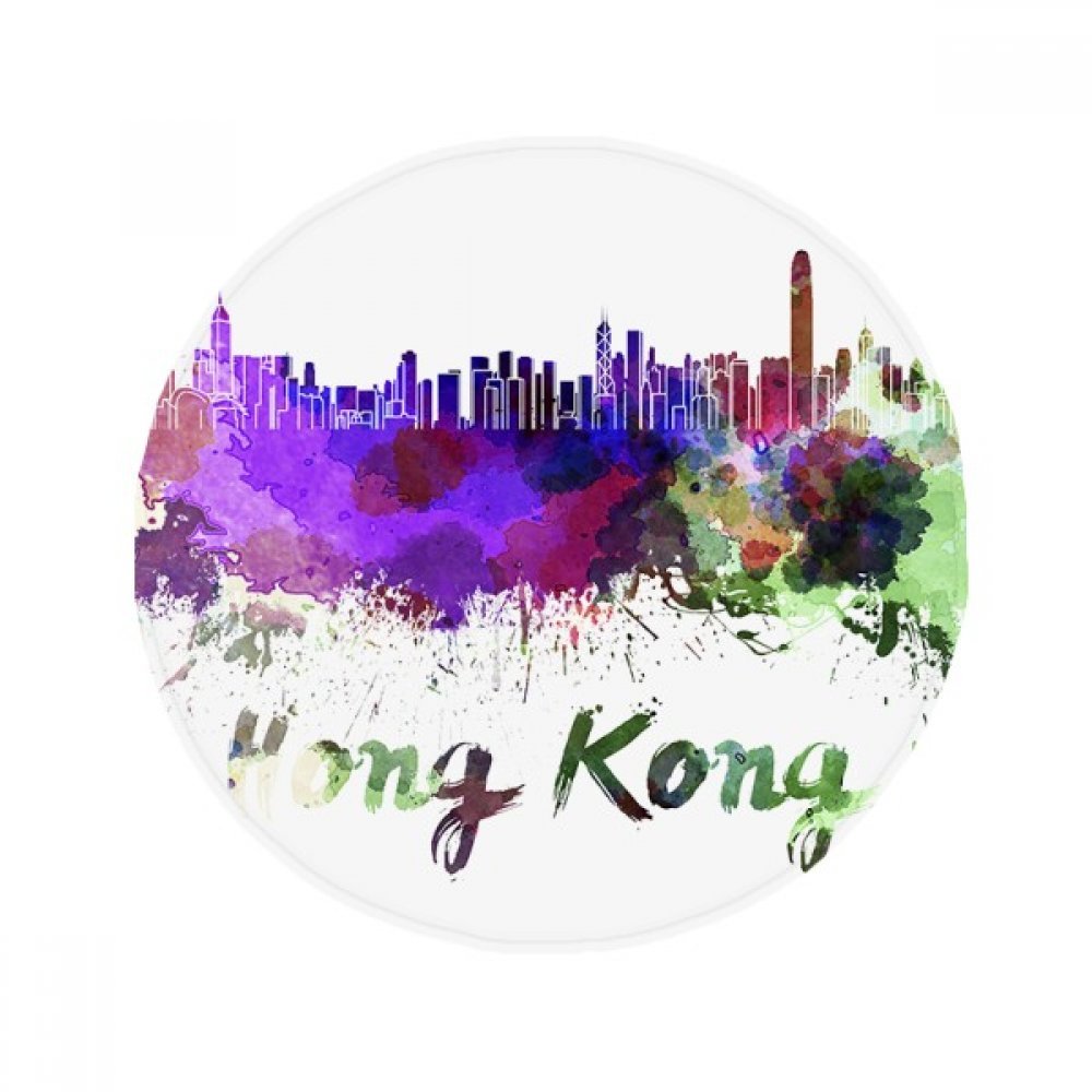 Tapis pet cadeau original 80cm rond motif Hong Kong pour décoration de maison