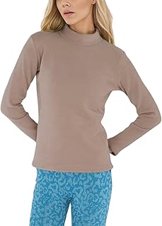 2025 - Parte superior de capa base térmica forrada con forro polar de color liso de alta elasticidad para mujer con cuello alto para interior ropa de ciclismo para hombre verano