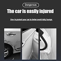 Vista 3 de Paquete de 4 protectores universales de protección de borde lateral de puerta de automóvil, autoadhesivo, antiarañazos, protector de colisión