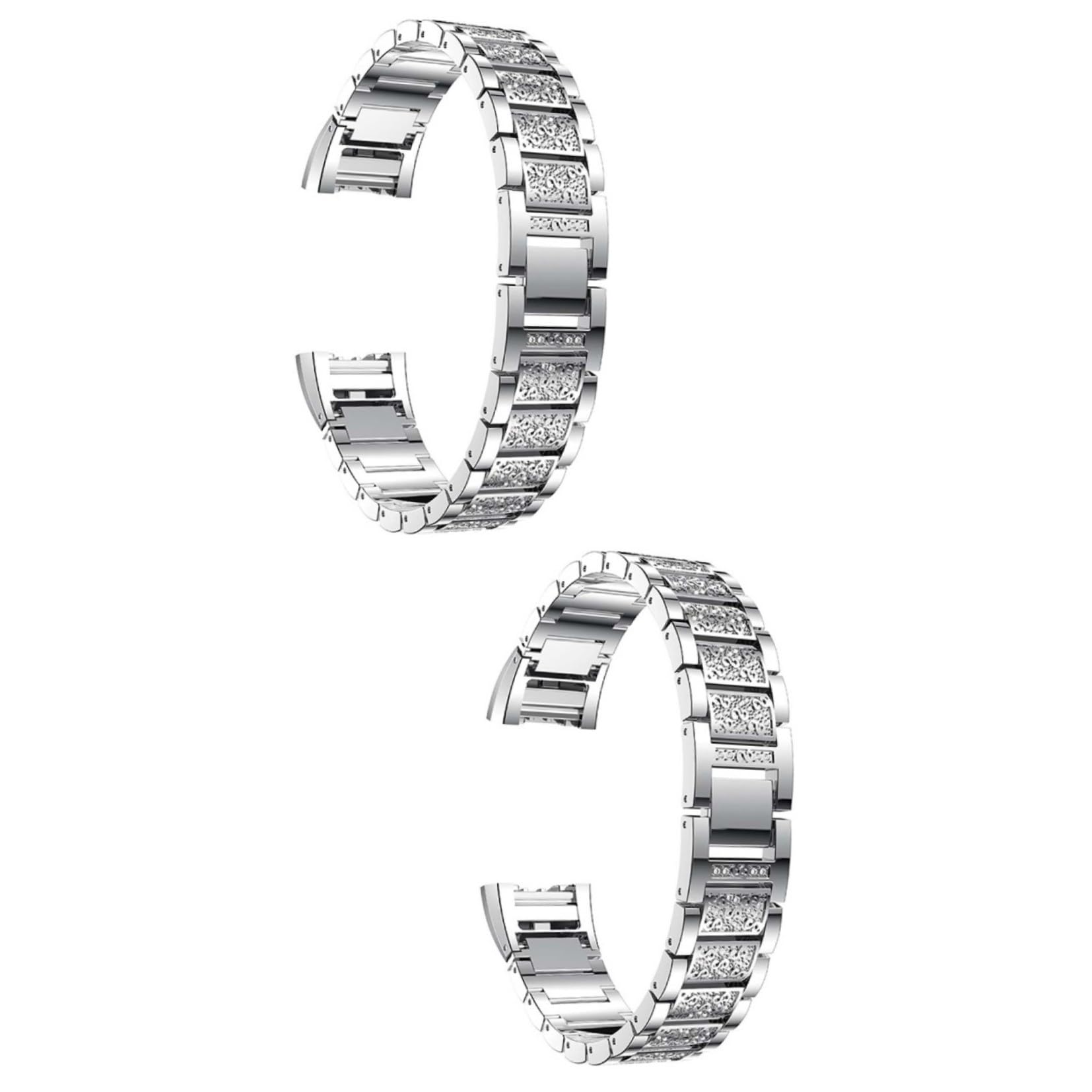 Gadpiparty Cinturino Per Orologio In Acciaio Inossidabile Cinturino In Cristallo Cinturino Per Orologio Con Strass Cinturino Regolabile
