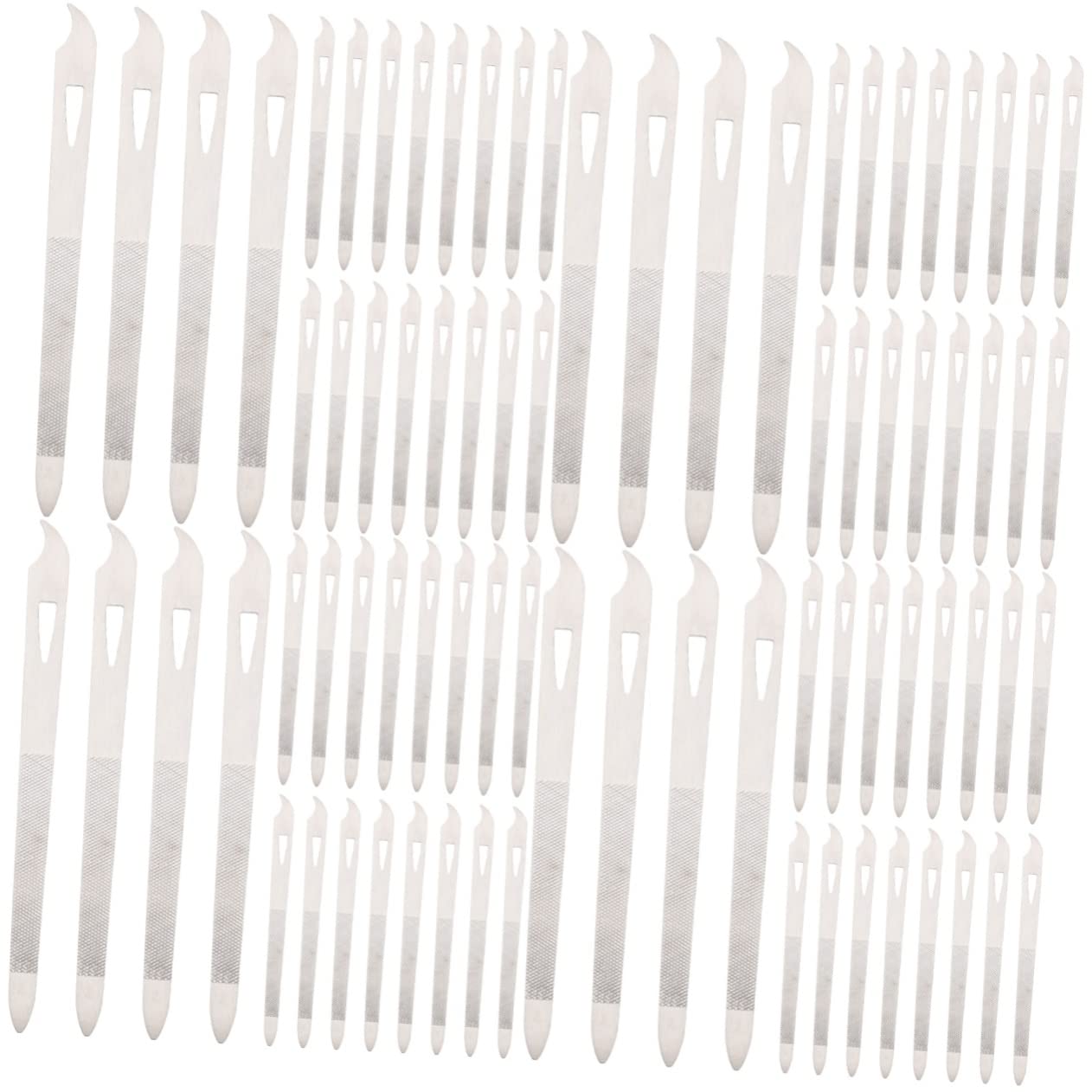 FRCOLOR 80pezzi Limette Per Unghie Inossidabile Strumenti Professionali Per Manicure e Pedicure Pratici e Leggeri Per Unghie Acriliche e False Facili Da Trasportare