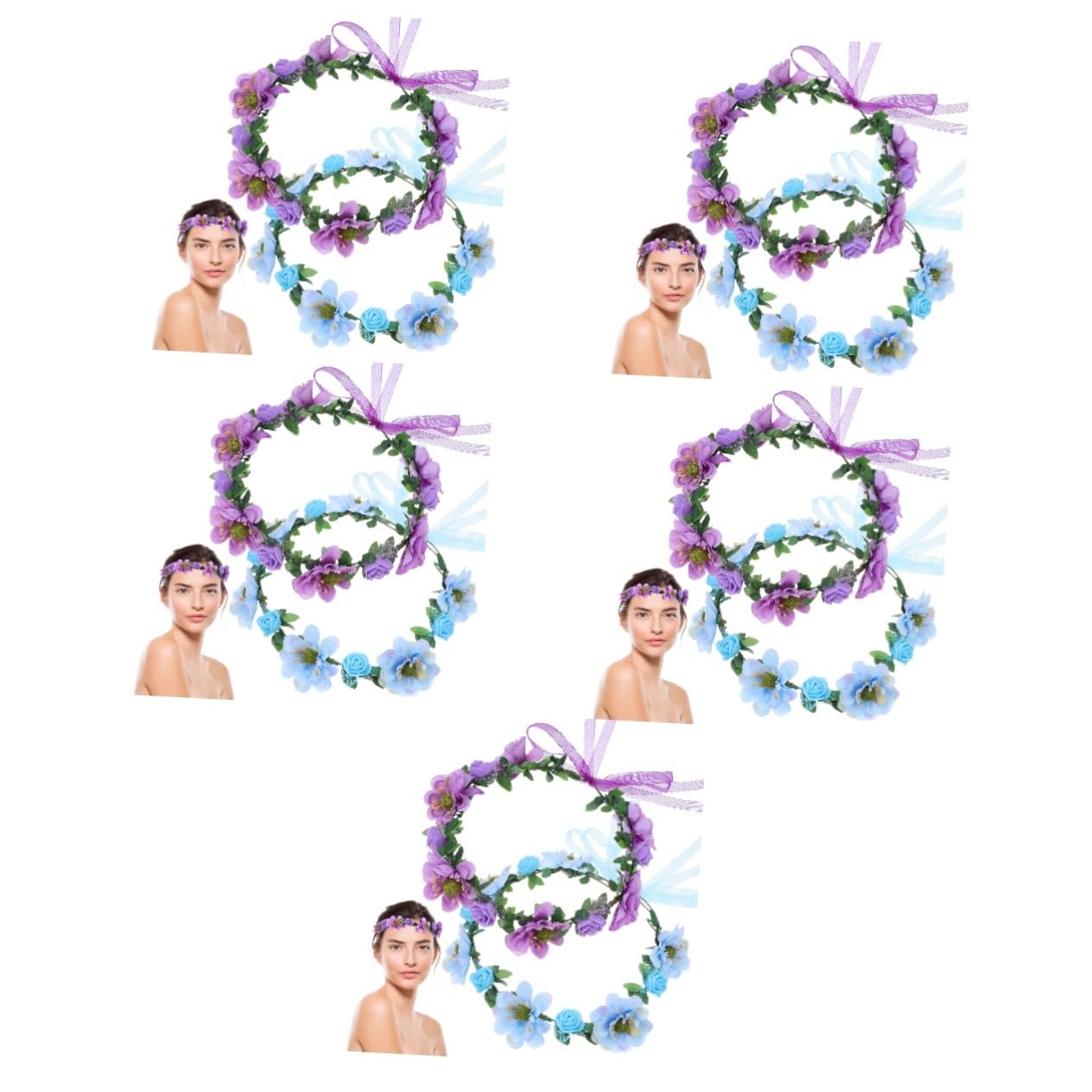 minkissy 10pezzi Fasce Floreali Regolabili Per Cerchietti Con Artificiali Per Matrimonio e Addii Al Nubilato Accessori Per e Damigelle