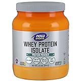 NOW Sports Nutrition, Whey Protein Isolate, 25 g With BCAAs, Unflavored Powder, 1.2-Pound Whey Protein Unflavored 19 Servings (Pack of 1)