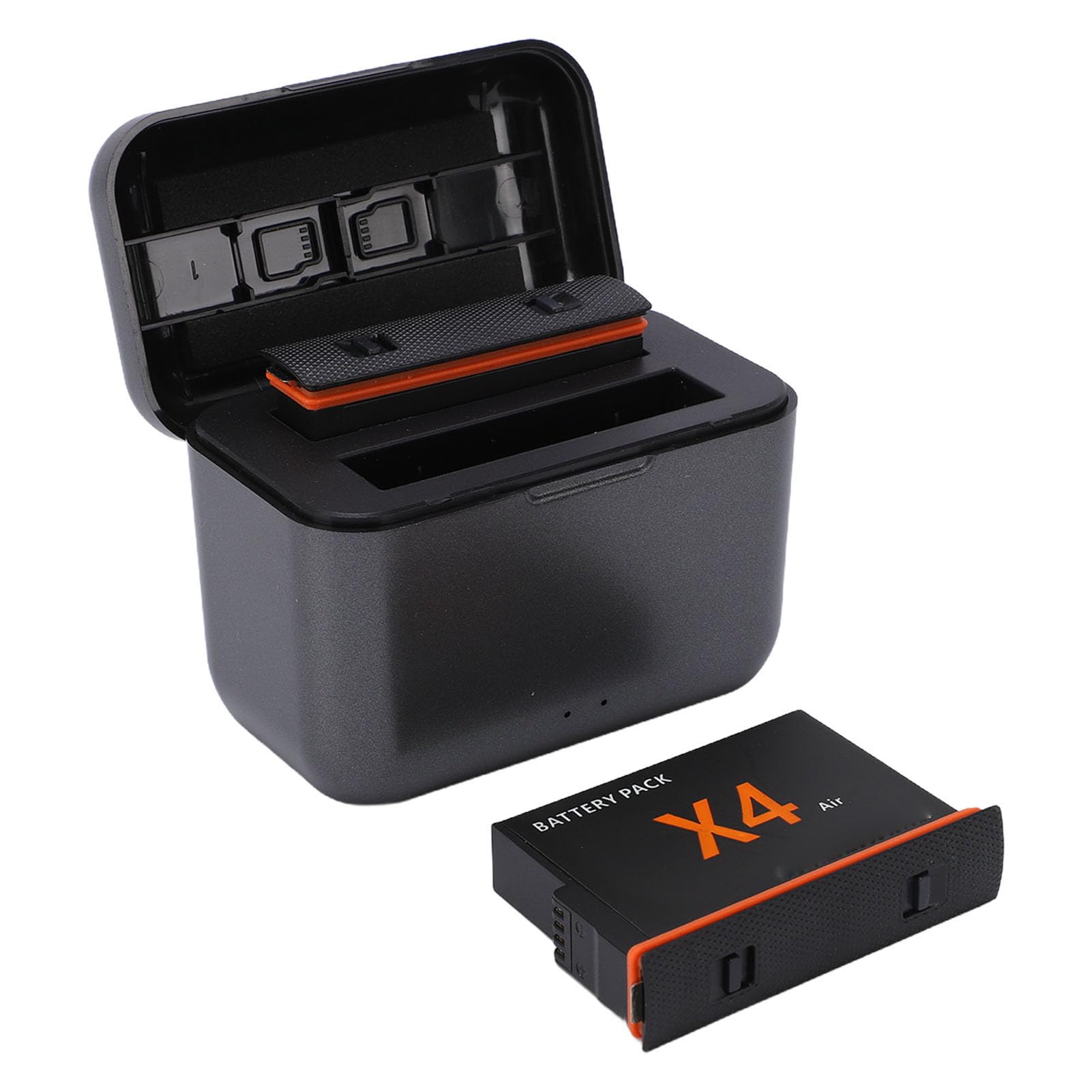 Jectse 2 Baterías de 2050 MAh para Cámara X4 Air, con Estuche de Carga Tipo C de Doble Ranura y Caja de Almacenamiento