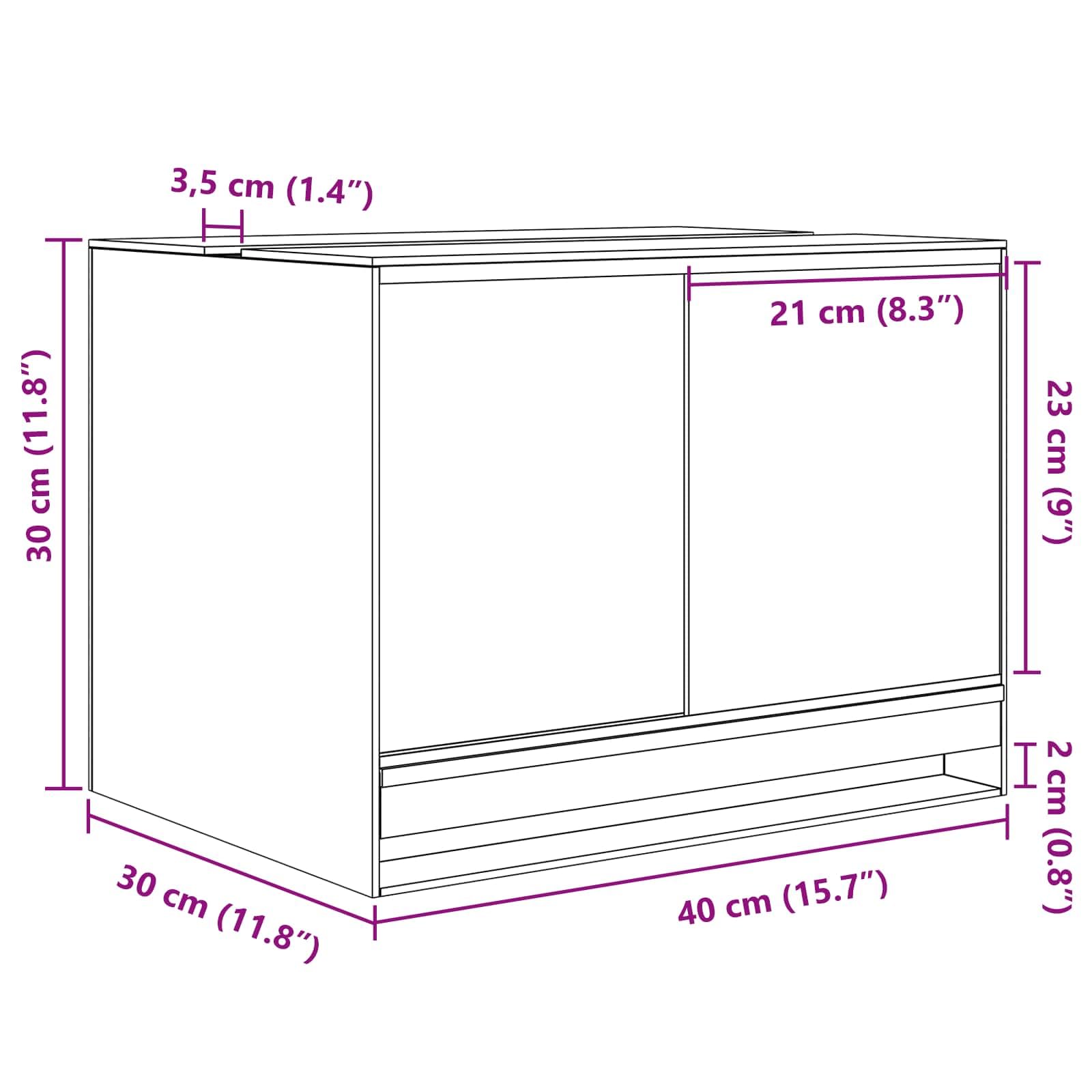 vidaXL Terrarium mit Speicher Transparent 40 x 30 x 30 cm Glas, Moderner Glasterrarium, robuster Reptilienkäfig, 360-Grad Lebensraum, transparentes Zuhause