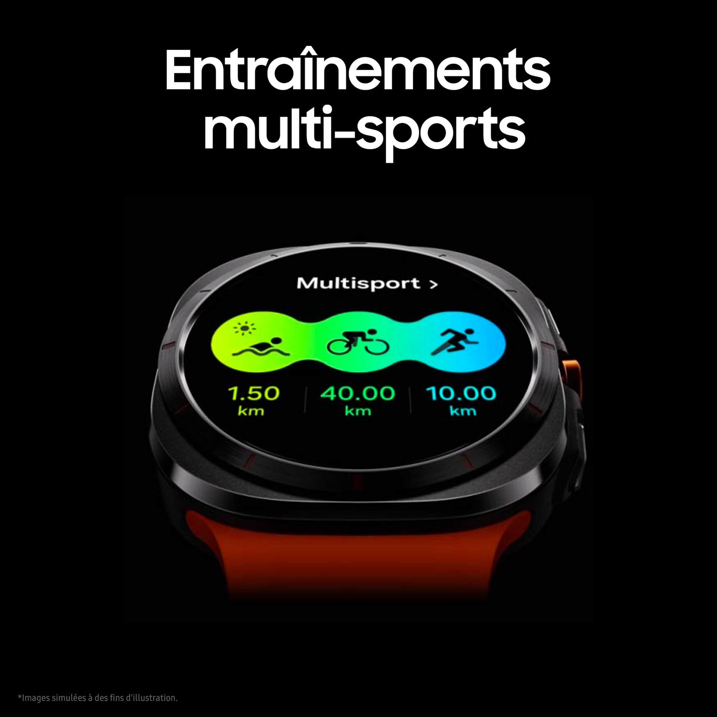 Samsung Galaxy Watch Ultra, Montre Connectée Intelligente, Suivi de Santé, Suivi Sportif, 47mm, 4G, Gris Titane, Galaxy AI, Chargeur Secteur Inclus (Version FR) [Exclusivité Amazon]