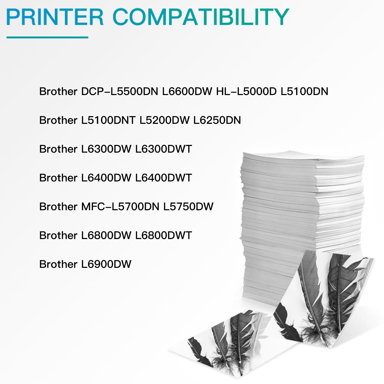 BeOne 2x DR3400 DR-3400 Unità Tamburo di Imaging Compatibile per Stampante Brother DCP-L5500DN L6600DW HL-L5000D L5100DN L5100DNT L5200DW L6250DN L6300DW L6300DWT L6400DW L6400DWT MFC-L5700DN L5750DW