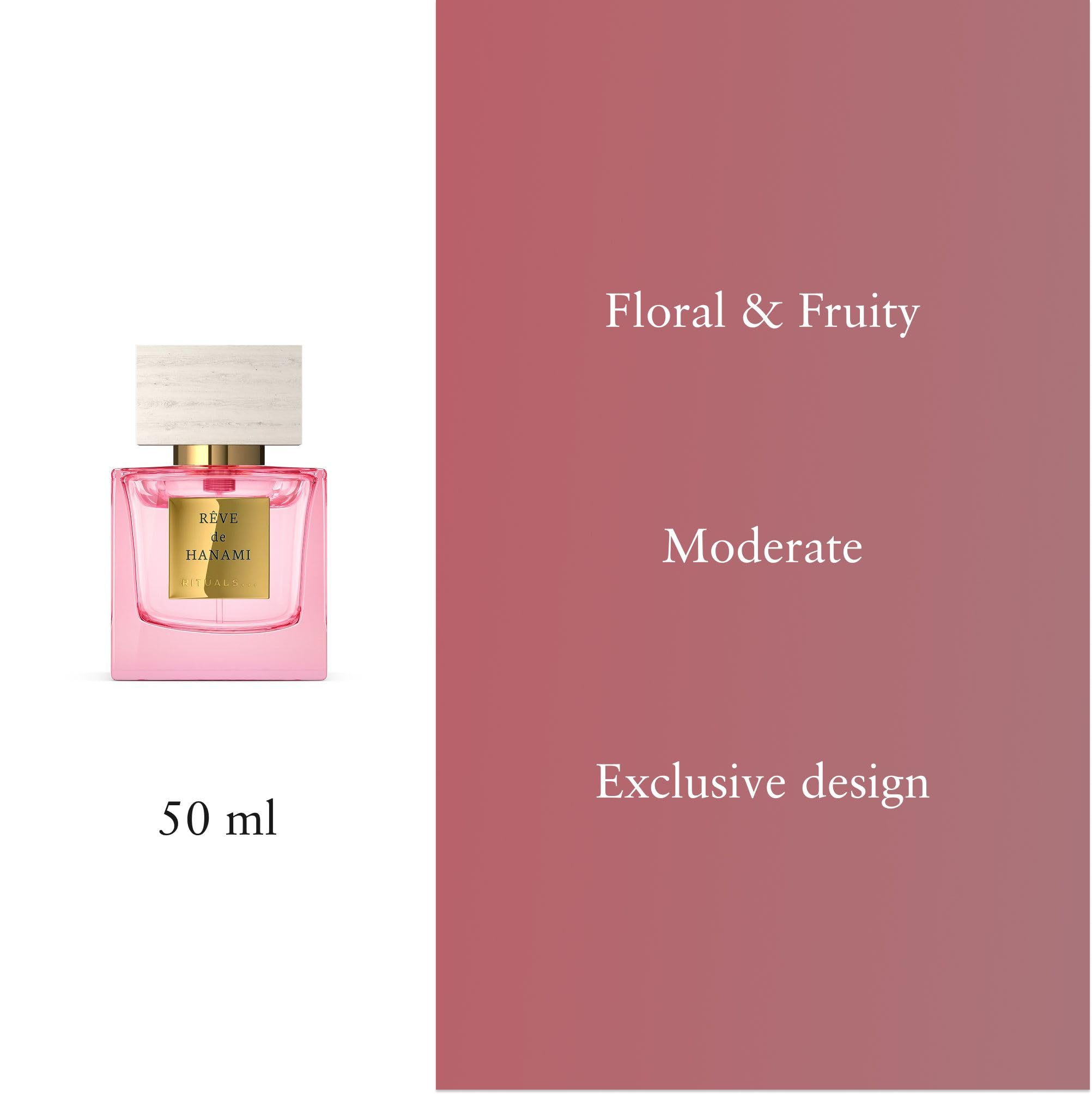 RITUALS Eau de Parfum Rêve de Hanami, Flor de Sakura, Lichi, Pera y Bergamota, Perfume para Mujer, 50 ml