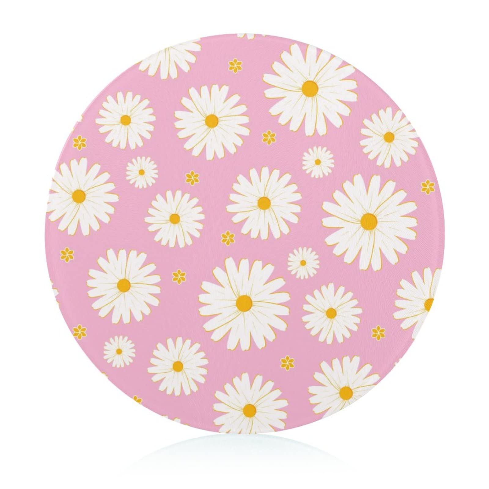 Planche en verre Marguerite 20 cm plateau décoratif haut de gamme pour votre cuisine