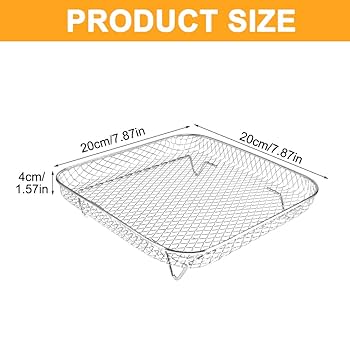 Amazon.com: 8 Inch Square Air Fryer Rack, Set of 3 Stackable