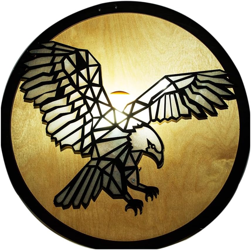 Wooden Eagle Themed Designer Wall Lamp Designer Lamp|Home Decor Wall Lamp|Lanterns|Home Decor Item for Living Room|Diwali Decoration Item for Home Decor