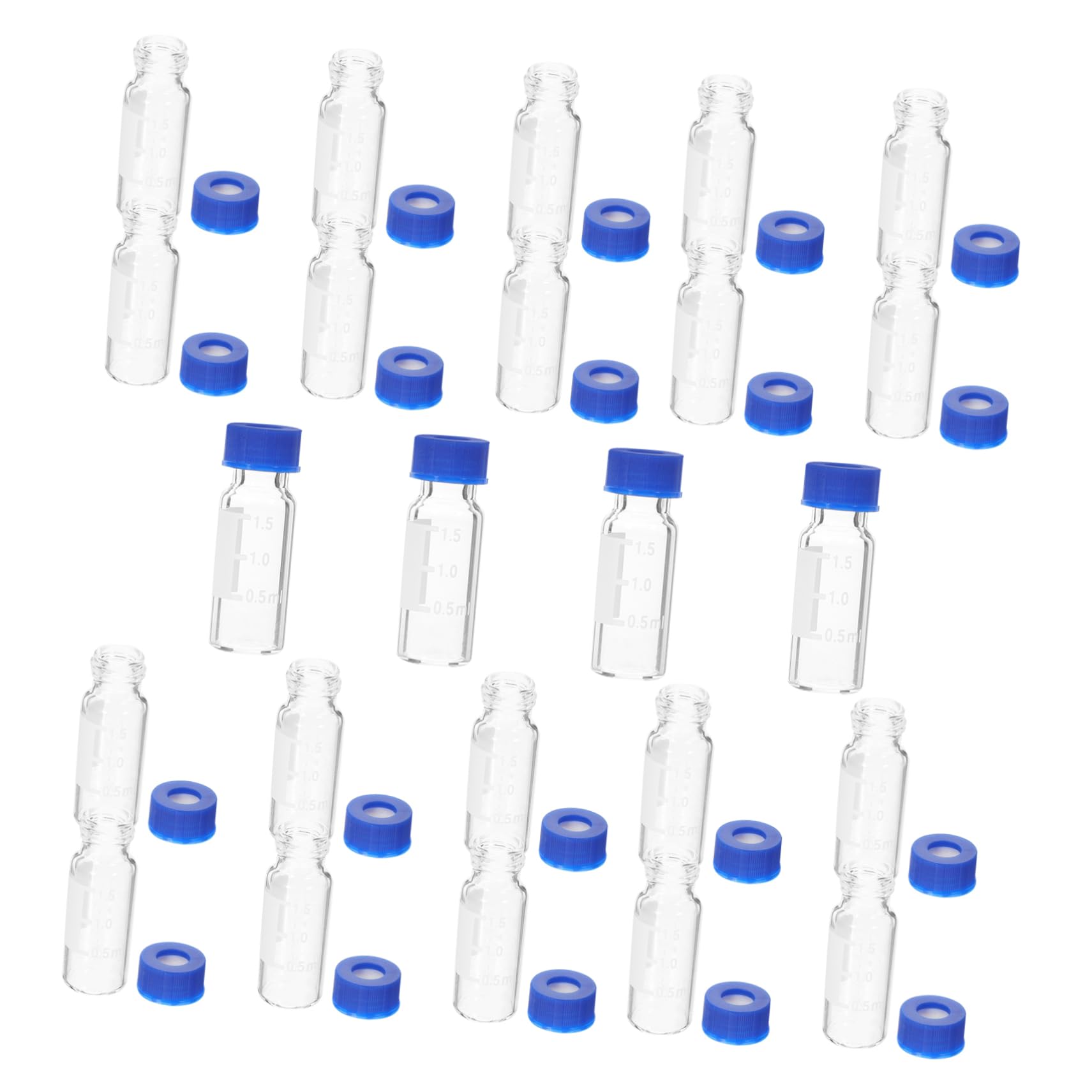 iplusmile 500piezas De Vidrio Transparentes Escala De Frascos Pequeños Para Muestras Con Tapas Perfectos Para Laboratorios y Proyectos De Investigación