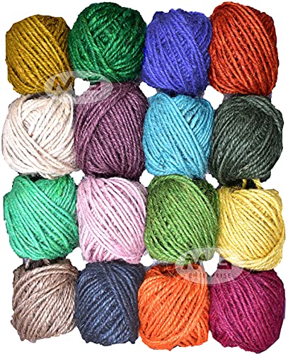 Image of M.G ENTERPRISE 12 - V3 Bubbles Coloured Exclusive Twine Ball Threads String Rope 3 Ply 240 m (20 m Each) for Creative Decoration by M.G Enterprise