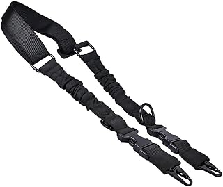 TEKCAM 2 Point Rifle Sling Adjustable Gun Shoulder Strap with Metal Hook Heavy Duty Nylon Two Point Military Army Airsoft Gun Sling for Hunting Shooting