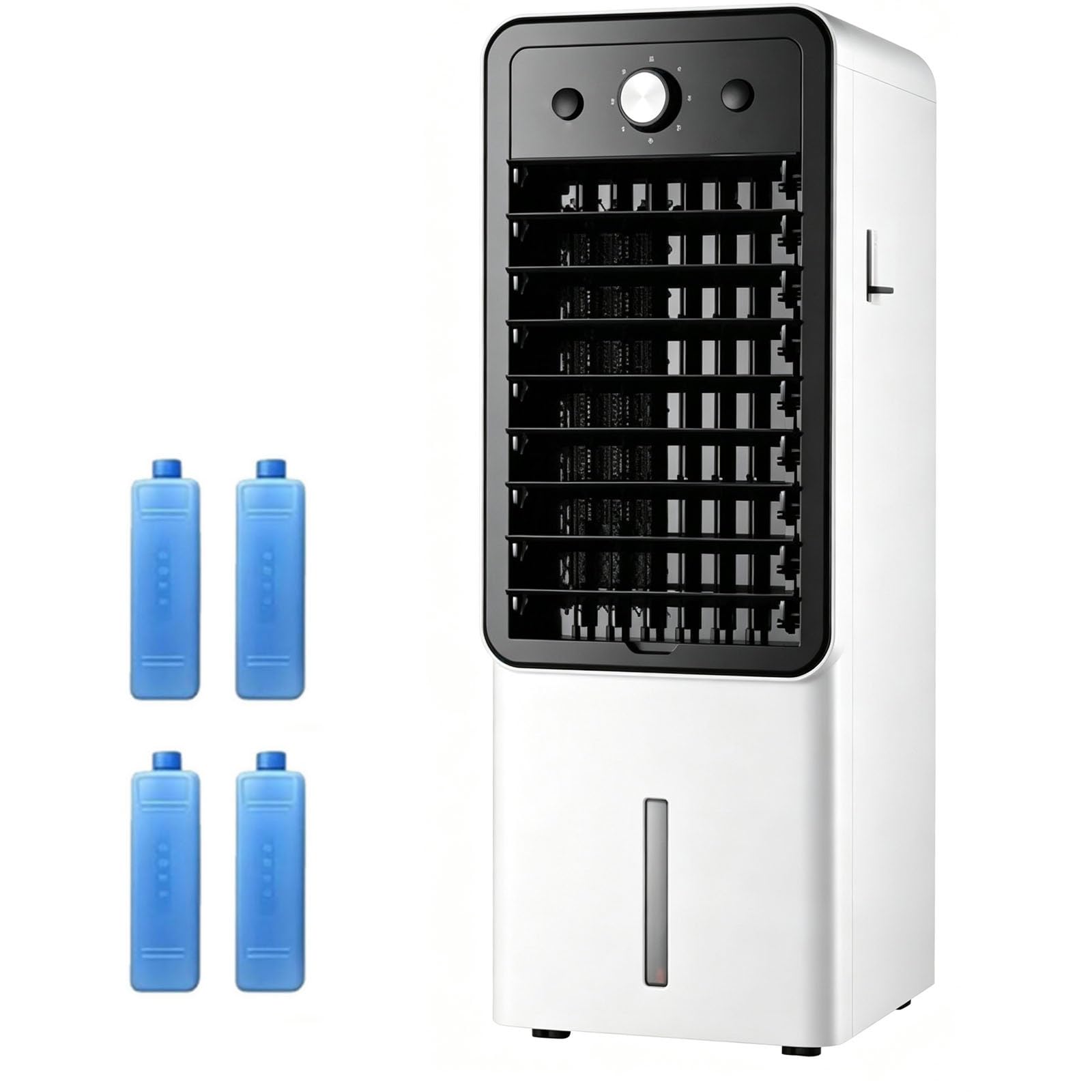 Portable Swamp Cooler Indoor, Evaporative Air Cooler with Dual Water Tanks