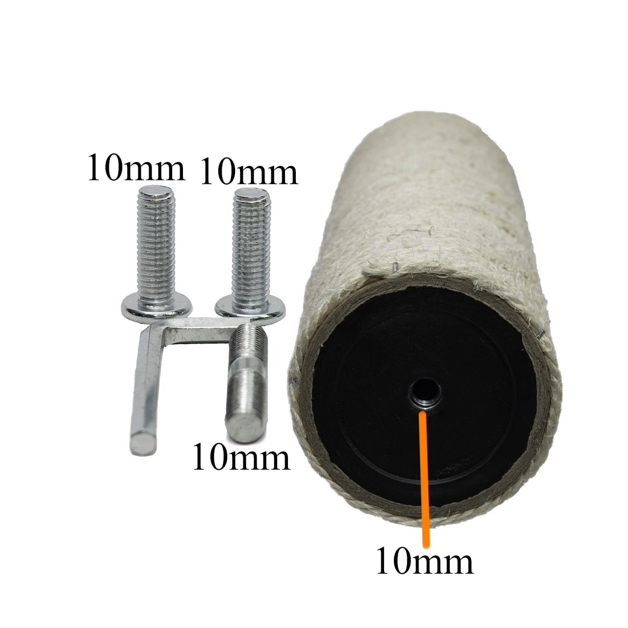 TresGatos Poste De Repuesto Para Árbol De Gatos | Columna De Sisal Con Tornillo De 10mm | Renueva El Rascador De Tu Gato Sin Comprar Uno Nuevo (45cm Blanco)