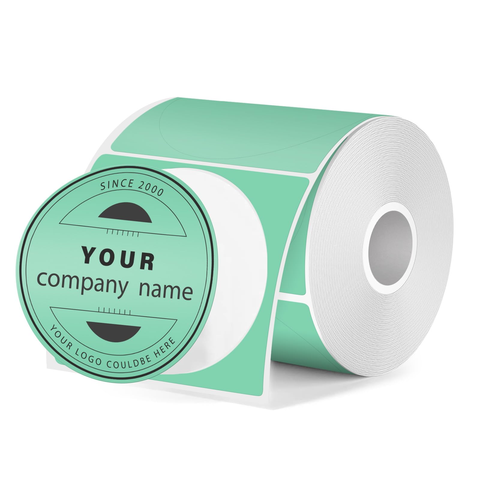 FINDAT Green Round Thermal Labels 50 mm Circle Stickers Vinyl Waterproof Removable Printable Decals Compatible with M110 M220 180 PCS