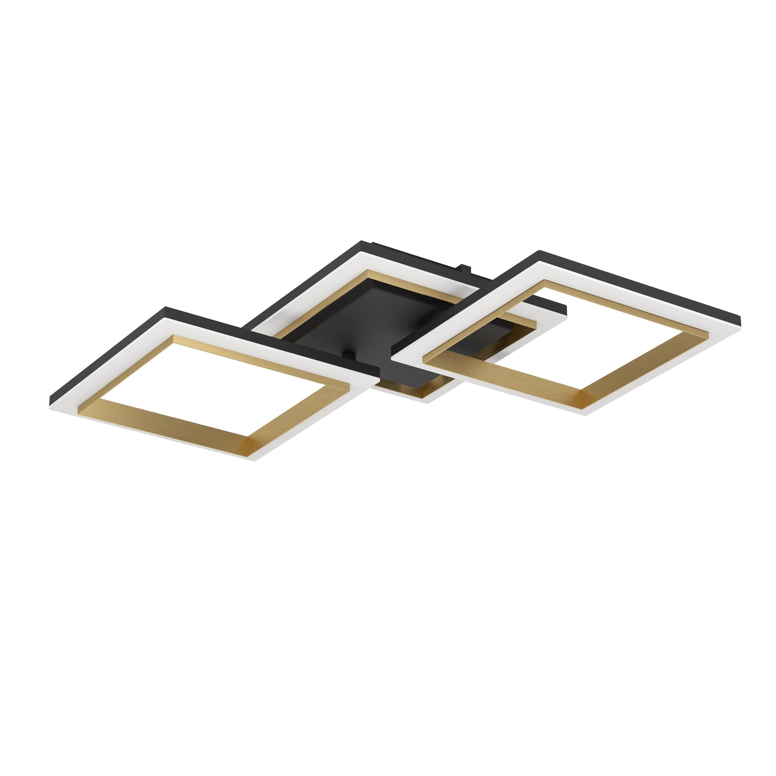 Eglo Black, Brass Led Ceiling Light Fitting Calliera, Step Dimmable Ceiling Lamp